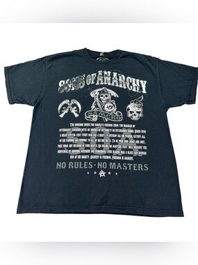 Sons of Anarchy SAMCRO Reaper T-Shirt Men’s XL Biker Tee Grunge Moto
